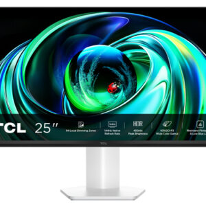 TCL MONITOR GAMING 24,5 mLED IPS 16:9 FHD 5MS 144hz 450 CDM, miniLED Direct-84, 99 sRGB, VGA/HDMI, BIANCO