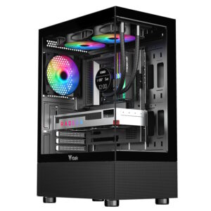 ITEK CASE SHOWBUI 33B, GAMING TOWER ATX, 12CM ARGB FAN, USB3, SIDE FRONT PANEL TEMP GLASS