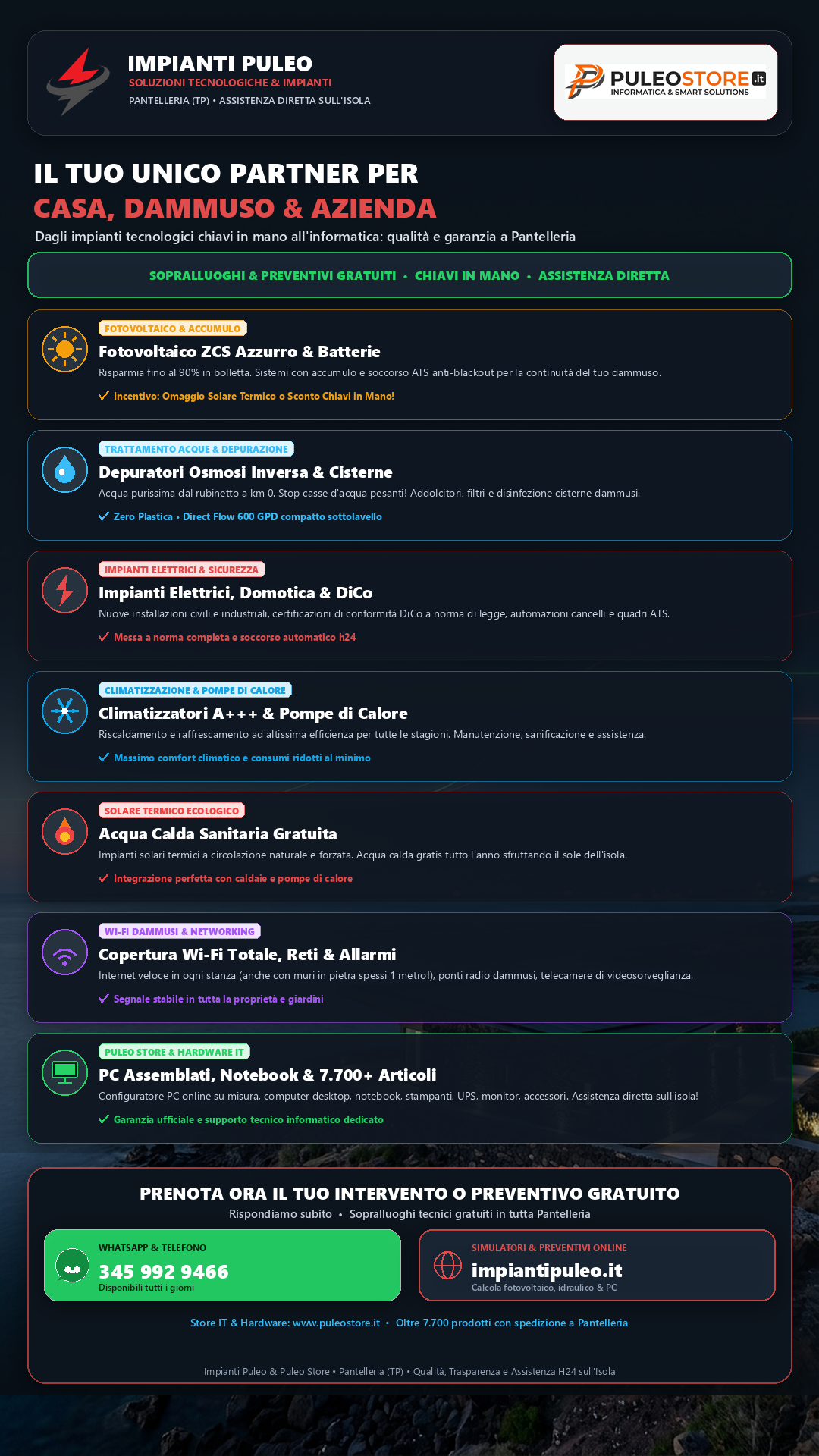 Locandina Verticale 9:16 TikTok Impianti Puleo